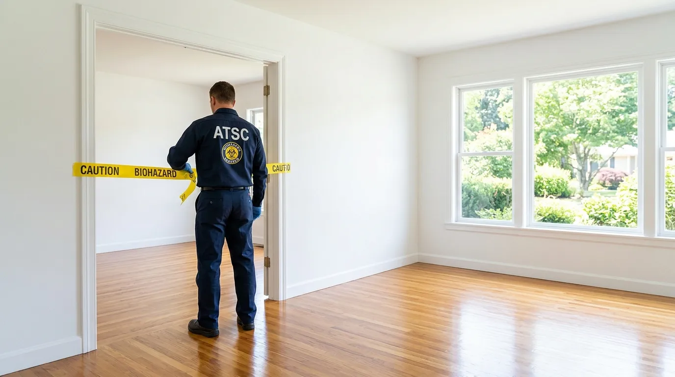 Certified biohazard cleanup crew performing Crime Scene Cleanup in Doraville